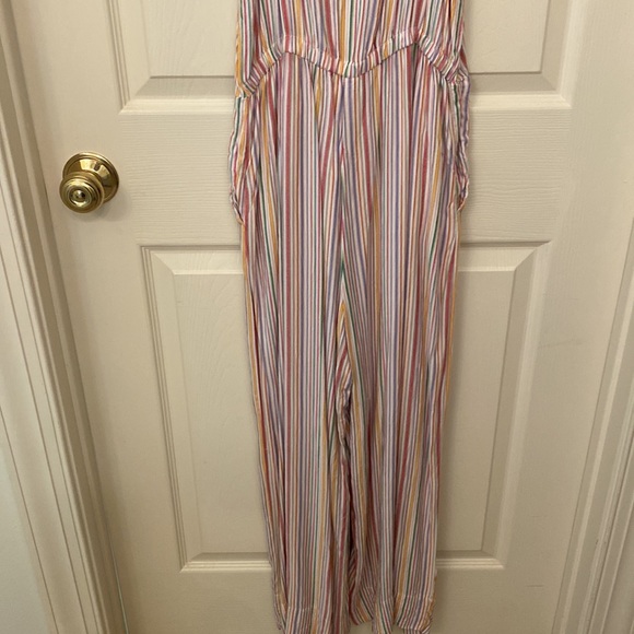 Lou & Grey Loft Rainbow Striped Casual Jumpsuit - Picture 6 of 10